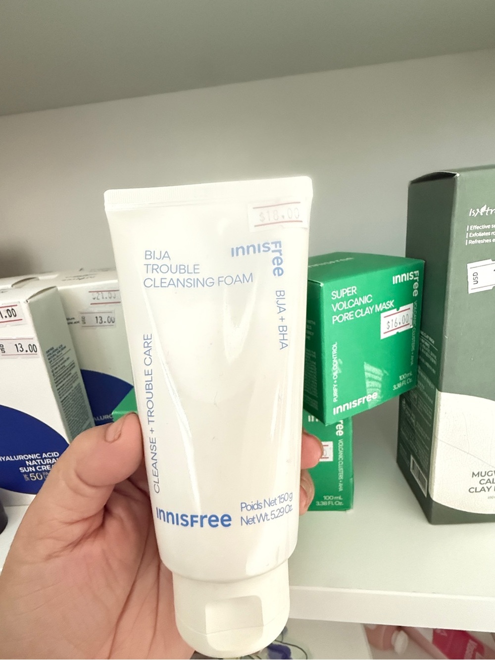 Innisfree Bija Trouble Cleansing Foam — White Daily Face Cleanser